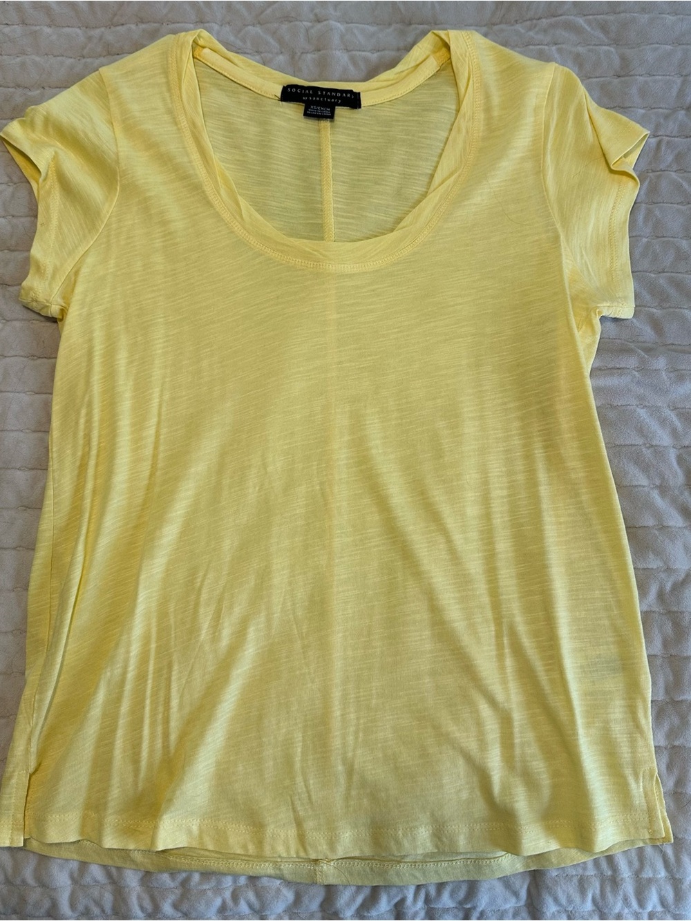Yellow Scoop Neck Women's Tee